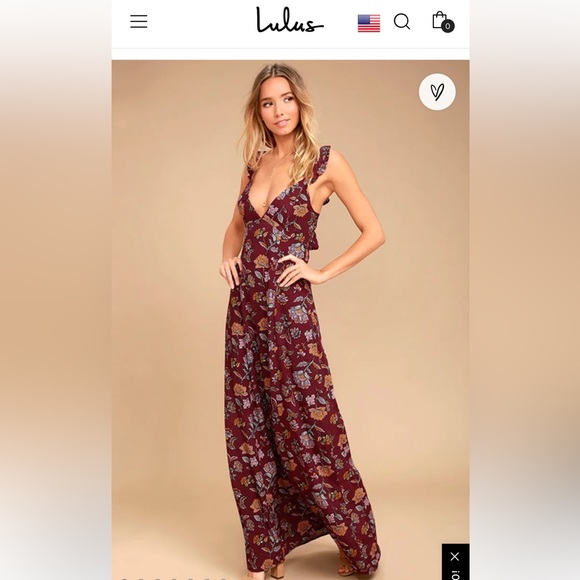 Lulus Floral Print Maxi Dress - Picture 1 of 8